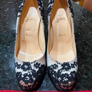 Christian Louboutin Lace Chantilly heels size 9